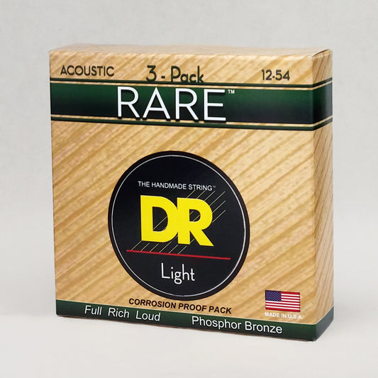 DR RMP-12-3PK Light Acoustic Guitar Strings, 3 Sets