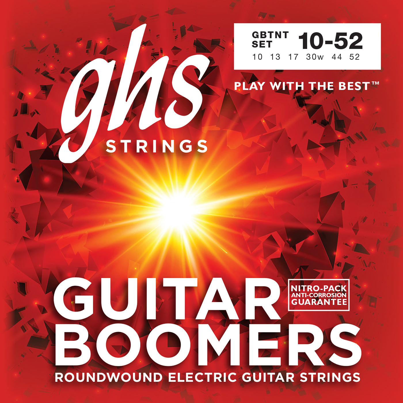 GHS GBTNT Guitar Boomers Electric Guitar Strings - .010-.052 Thin-Thick