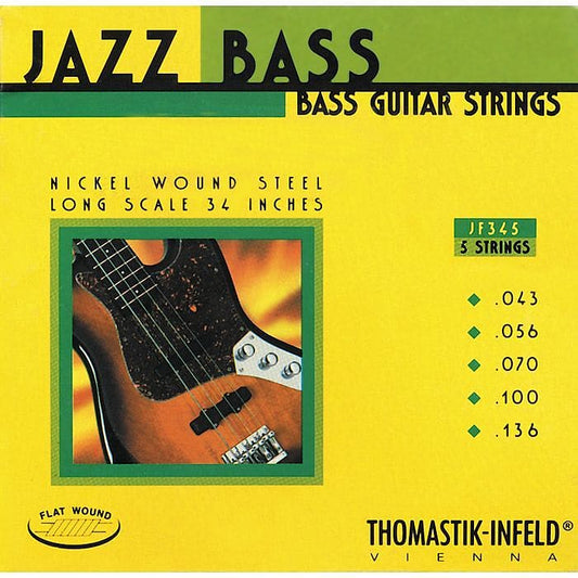 Thomastik-Infeld JF345 Jazz Flats, 5-String Long .043-.136