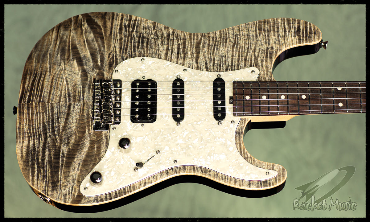 Michael Tuttle Bent Top Custom Flame Maple Charcoal RW
