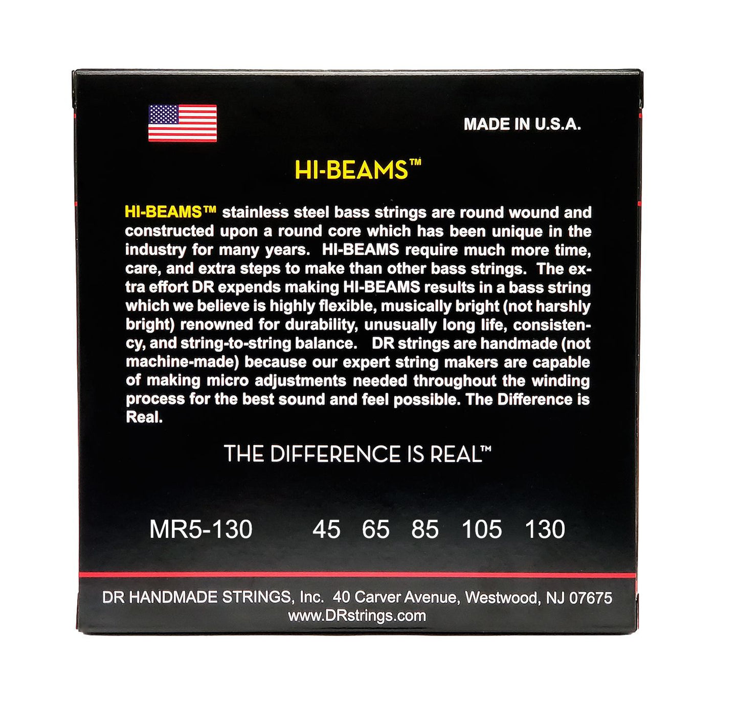 DR MR5-130 HI-BEAM Bass Strings, 5-String 45-130